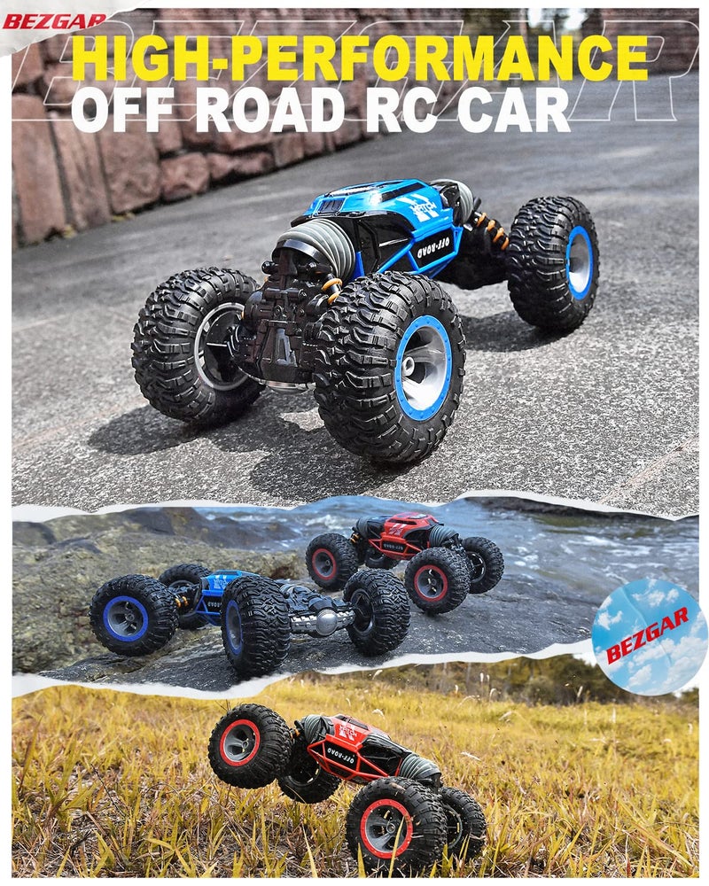 BEZGAR TD141 Remote Control Car - 1:14 Scale 4WD All-Terrains Large RC Cars for Kids, 2.4GHz Transformable Stunt Cars, Monster Truck Toys, Christmas Birthday Gifts for Boys & Girls - Image 5
